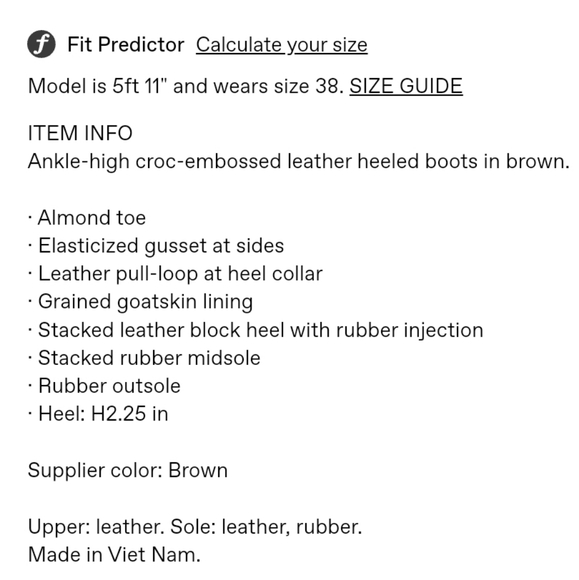 NEW rag & bone Hazel ankle boot, Crocodile brown leather sz 39.5, 9 - Picture 4 of 11